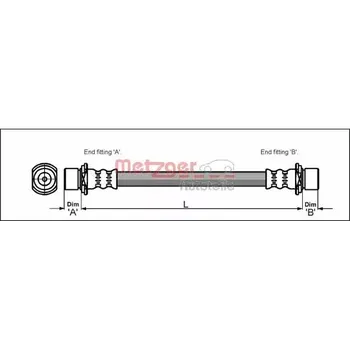 Brzdová hadice METZGER Brzdová hadice MTG 4112210
