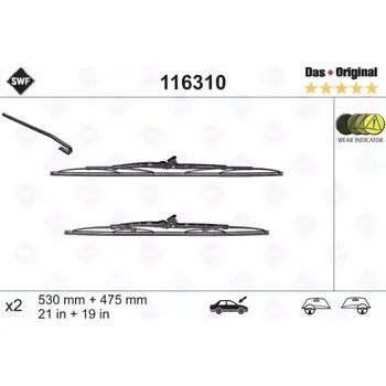 Stěrač SWF Sada stěračů Das Original - 530 + 475 mm SWF 116310