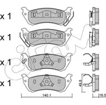 CIFAM Sada brzdových destiček CFM 822-570-0