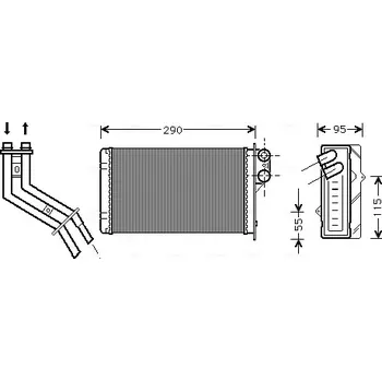 AVA QUALITY COOLING Výměník tepla - vnitřní vytápění AVA RT6227