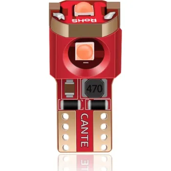 Autožárovka LED žárovka T10 12V oranžová CANBUS velký výkon