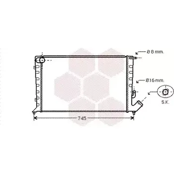 Motor automobilu VAN WEZEL Chladič vody VAW 09002211