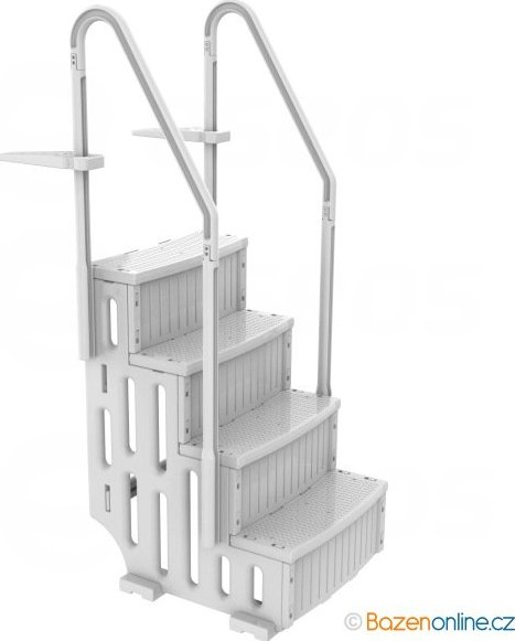 Vnitřní plastové schody do bazénu s madly