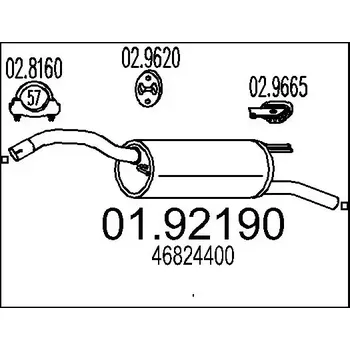 Tlumič výfuku MTS Zadní tlumič výfuku MTS 01.92190