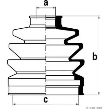 Manžeta ke kolu Sada měchů, hnací hřídel HERTH+BUSS JAKOPARTS J2863005
