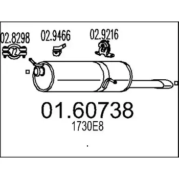 Auto-moto MTS Zadní tlumič výfuku MTS 01.60738