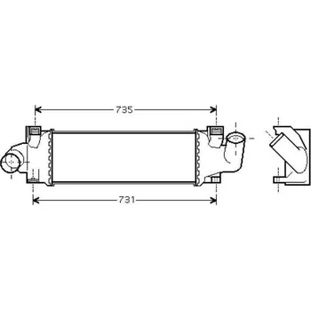 Chladič motoru Chladič vzduchu intercooler 20.47.550