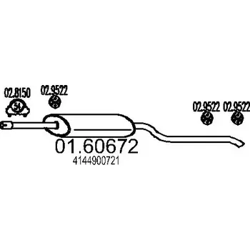 Auto-moto MTS Zadní tlumič výfuku MTS 01.60672