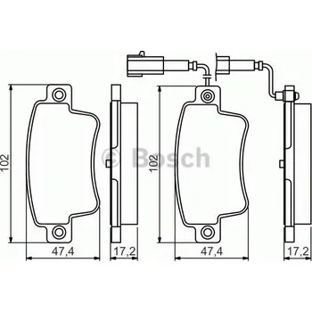 Brzdová destička BOSCH Sada brzdových destiček BO 0986495355