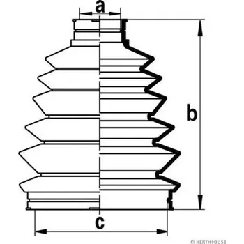 Manžeta ke kolu Sada měchů, hnací hřídel HERTH+BUSS JAKOPARTS J2863016