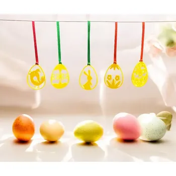 Velikonoční dekorace Velikonoční kraslice na zavěšení sada 6ks - PLA 3d tisk