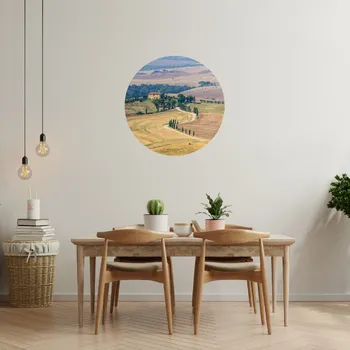 Samolepící dekorace Textilní kruhová samolepka na zeď "Toskánsko" 60cm