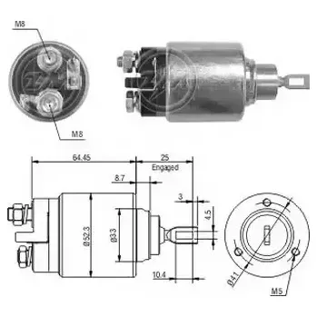 Startér ERA Elektromagnetický spínač startéru ERA ZM372