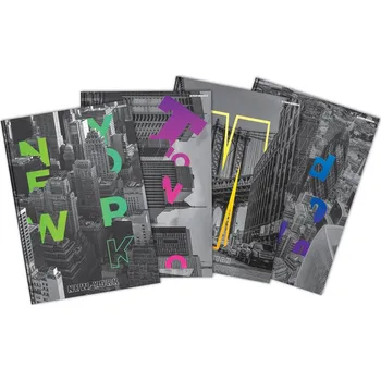 Blok Hamelin Záznamní kniha A4/96l 70g TOP City čtv. /5/ měkká obálka ,balení 5 ks 565111