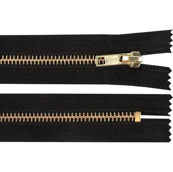 Zip Kovový zip No 5 délka 20 cm, malé, 322 černá