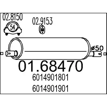 Auto-moto MTS Zadní tlumič výfuku MTS 01.68470
