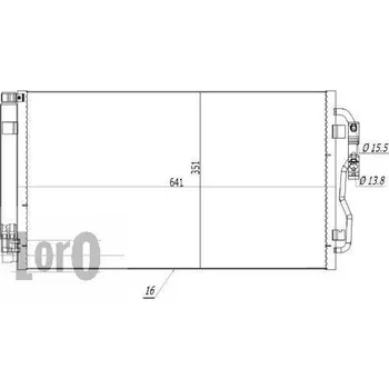 Výparník klimatizace LORO Kondenzátor klimatizace LOR 004-016-0024