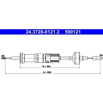 Spojka ATE Tažné lanko - ovládání spojky AT 590121