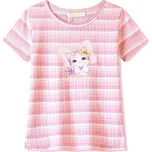 DÍVČÍ TRIČKO S KOČKOU BC2396 VELIKOSTI 98-128 Velikost: 128, Barva: Růžová