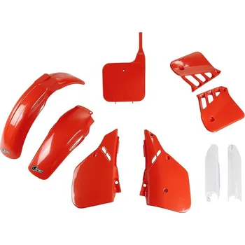 UFO sada plastů a kryty tlumičů HONDA CR 250 '87 (červená/bílá)