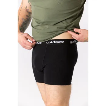 Boxerky GoldBee Boxerky Logo Black Barva: Black, Velikost: 3XL