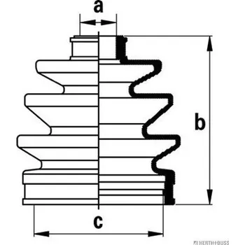Manžeta ke kolu Sada měchů, hnací hřídel HERTH+BUSS JAKOPARTS J2867009