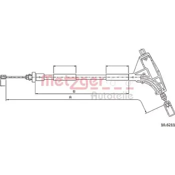 Lanko parkovací brzdy METZGER Tažné lanko parkovací brzdy COFLE MTG 10.6211