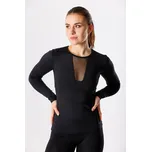 GoldBee Stahující Tričko Mesh Se Síťkou Vpředu I Vzadu S Dlouhým Rukávem Black Barva: Black, Velikost: M