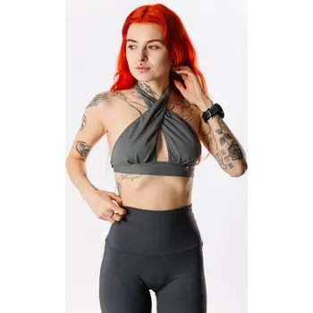 Dámské oblečení GoldBee Plavky Cross Vrchní Díl Beton Grey Barva: Beton Grey, Velikost: M