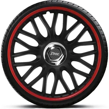 Poklice na kolo J-TEC Poklice na kola - kryty kol Orden red black 13" - sada 4 ks -