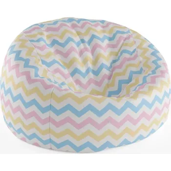 Sedací pytel Sablio Sedací vak Cocoon Tříbarevné klikyháky - 75 x 45 x 35 cm