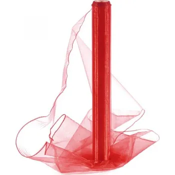 Organza 40cm/10y červená 065