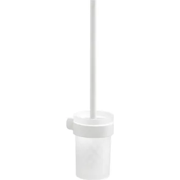 WC štětka Gedy - PIRENEI WC štětka závěsná, mléčné sklo, bílá mat PI330302