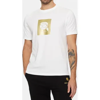 Pánské tričko Pánské bílé triko Karl Lagerfeld - Velikost M, Barva Bílá 56255 755460 551235