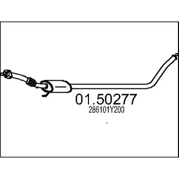 Tlumič výfuku MTS Střední tlumič výfuku MTS 01.50277