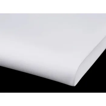 Výtvárné potřeby Pěnová guma Foamiran k výrobě květů 60x70 cm, barva 1 (001) bílá mléčná