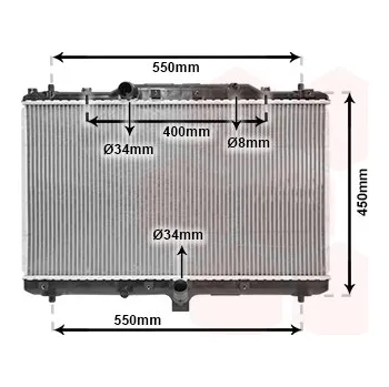 Chladič motoru Chladič, chlazení motoru VAN WEZEL 52002086