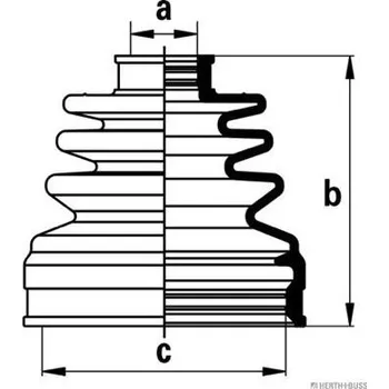 Manžeta ke kolu Sada měchů, hnací hřídel HERTH+BUSS JAKOPARTS J2884014