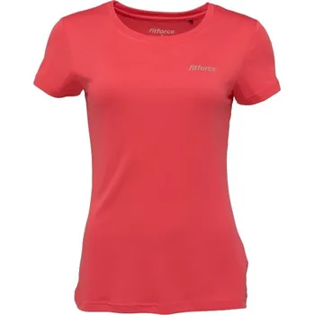 Dámské fitness triko Fitforce RISA XL Lososová, Stříbrná