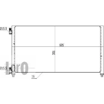 Výparník klimatizace LORO Kondenzátor klimatizace LOR 016-016-0008