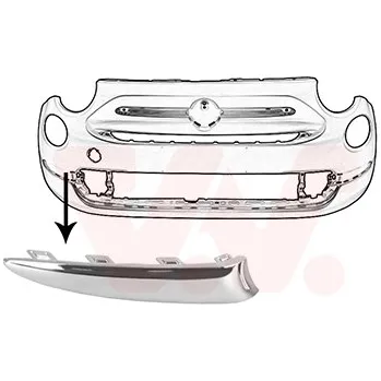 Lišta karosérie Ozdobná / ochranná lišta, nárazník VAN WEZEL 1614582