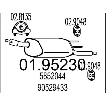 Tlumič výfuku MTS Zadní tlumič výfuku MTS 01.95230