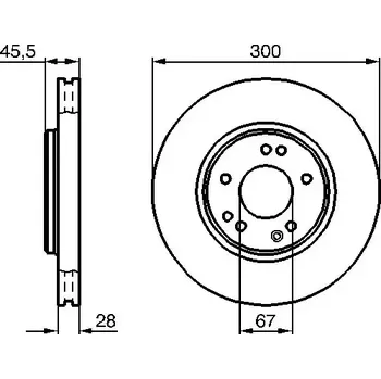 Brzdový kotouč BOSCH Brzdový kotouč - 300 mm BO 0986478526