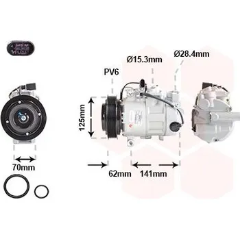 Klimatizace automobilu Kompresor, klimatizace VAN WEZEL 0301K715