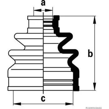 Manžeta ke kolu Sada měchů, hnací hřídel HERTH+BUSS JAKOPARTS J2867014