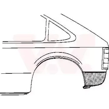 Blatník karosérie VAN WEZEL Boční stěna VAW 3727133