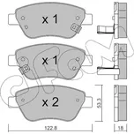 CIFAM Sada brzdových destiček CFM 822-321-4