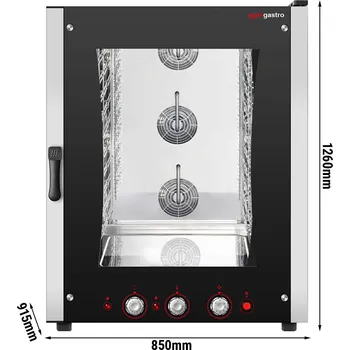 Vinotéka G.Gastro Pekárenský plynový kombinovaný konvektomat - ruční ovládání - 10x GN1/1 nebo EN 60x40
