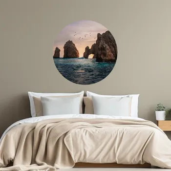 Samolepící dekorace Textilní kruhová samolepka na zeď "Los Cabos" 100cm