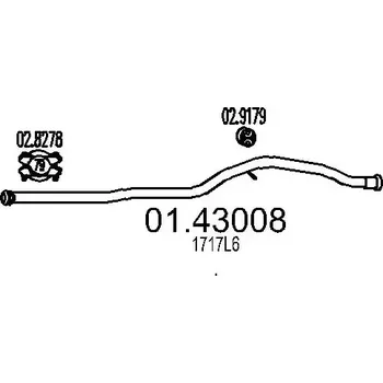 Výfuková trubka MTS Výfuková trubka MTS 01.43008